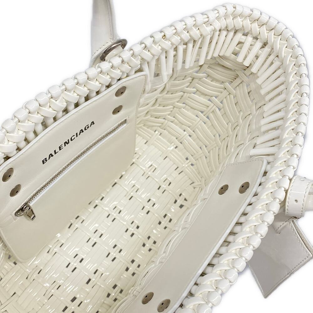 Balenciaga Bistro XS Basket Tote Bag 671342 Polyurethane Polyester Cotton - Picture 7 of 15